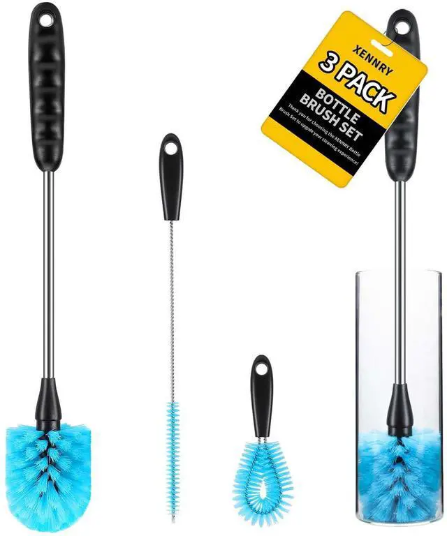 Main image of Bottle Brush Cleaner Kit, Water Bottle Washer and Cup Scrubber Brush Set