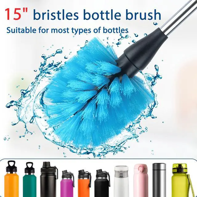 Alt view image 3 of 6 - Bottle Brush Cleaner Kit, Water Bottle Washer and Cup Scrubber Brush Set