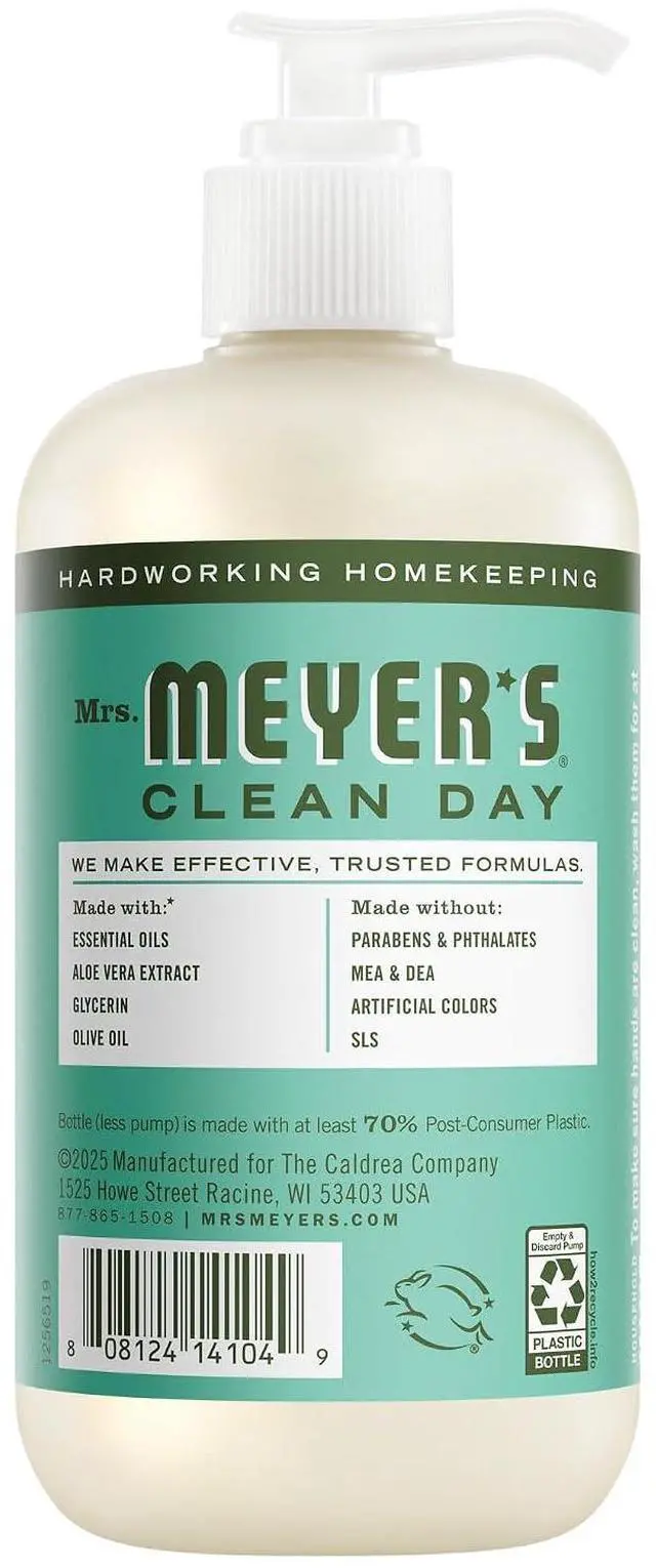 Alt view image 5 of 6 - Mrs. Meyer's Clean Day Hand Soap, Basil Scent, 12.5 Fl Oz