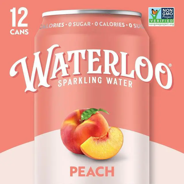 Alt view image 4 of 6 - Waterloo Sparkling Water Peach 12 Fl Oz Cans (Pack of 12)