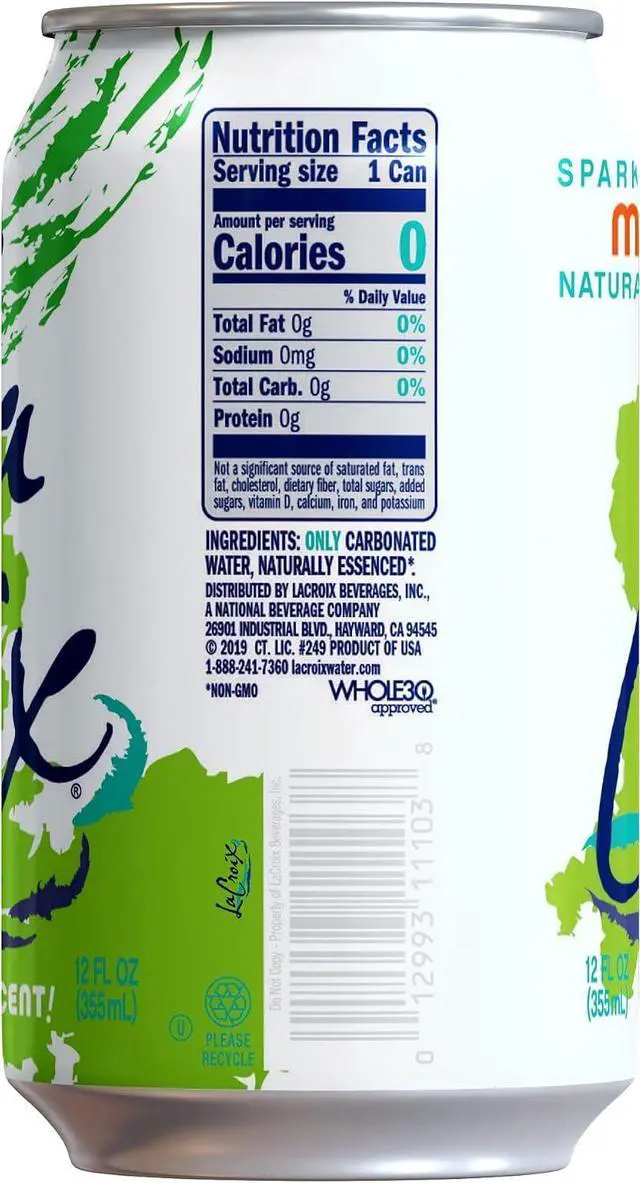Alt view image 6 of 6 - La Croix Sparkling Water Mango, 12 Fl Oz, 8 Pack