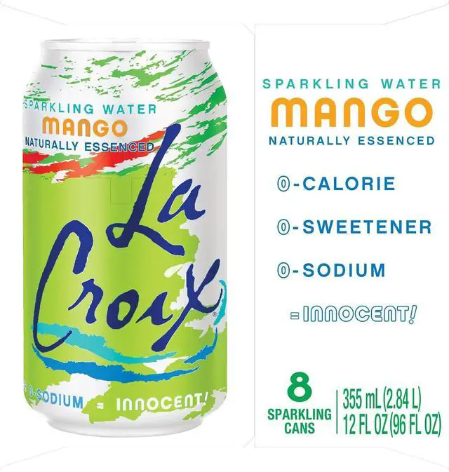 Alt view image 5 of 6 - La Croix Sparkling Water Mango, 12 Fl Oz, 8 Pack