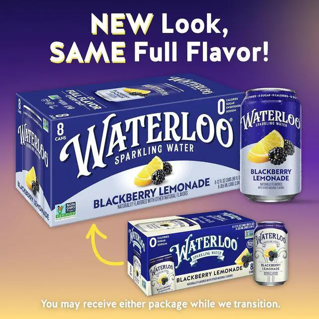 Alt view image 2 of 6 - Waterloo Sparkling Water Blackberry Lemonade 12 Fl Oz Cans (Pack of 12)