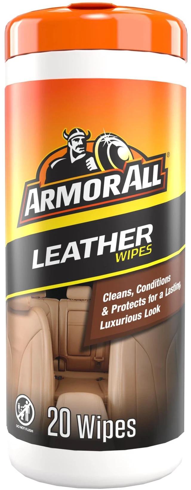 Main image of Armor All Car Leather Wipes 20Count, Cleans, Conditions, Protects