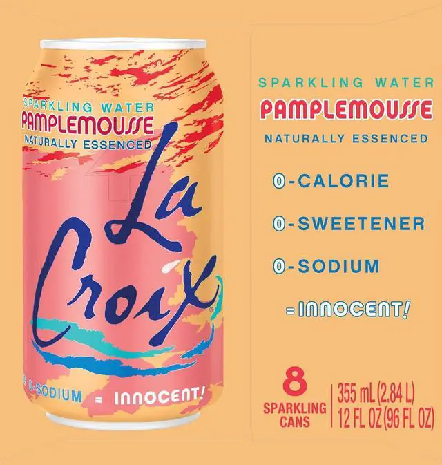 Alt view image 4 of 6 - La Croix Sparkling Water Grapefruit 96Ounce Pack of 8
