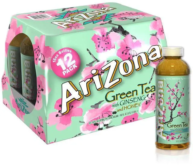 Main image of Arizona Green Tea with Ginseng and Honey, 16 fl oz (12 Pack)