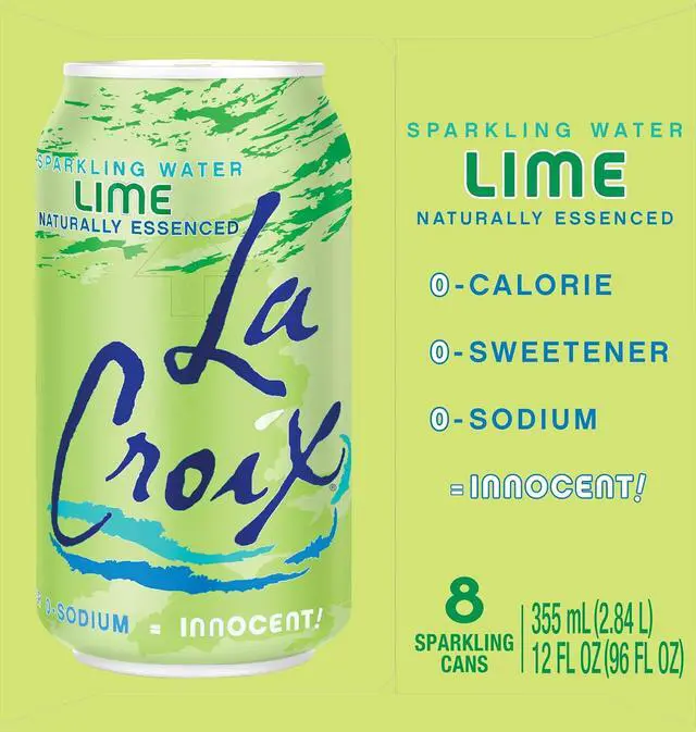Alt view image 2 of 6 - La Croix Lime Sparkling Water, 12 fl oz (Pack of 8)
