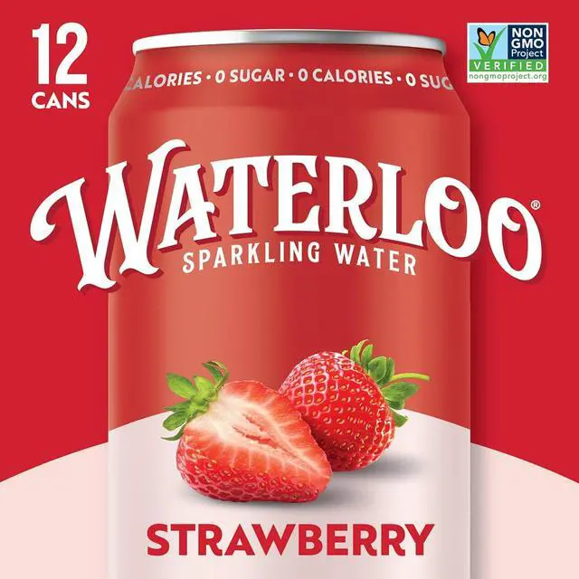 Alt view image 5 of 6 - Waterloo Sparkling Water Strawberry 12 Fl Oz Cans (Pack of 12)
