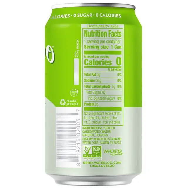 Alt view image 3 of 6 - Waterloo Sparkling Water, Lemon-Lime, 12Fl Oz Cans (Pack of 12)