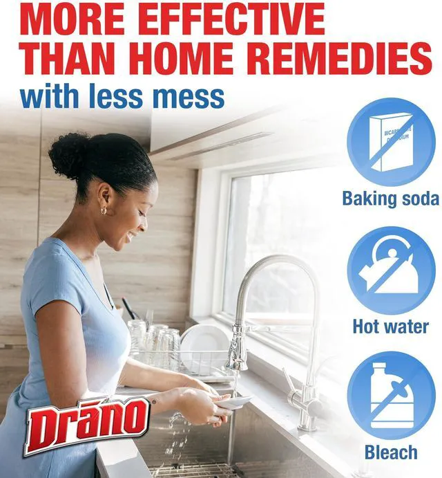 Alt view image 2 of 6 - Drano Balance Drain Clog Remover & Cleaner, 32 oz, Restores Flow in 1 Hour