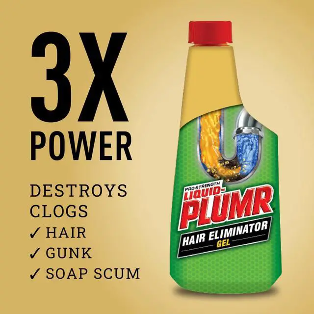 Alt view image 5 of 6 - Liquid-Plumr Pro-Strength Hair Eliminator Gel Clog Remover, 16 fl. oz. Bottle, Safe for All Septic Systems and Pipes