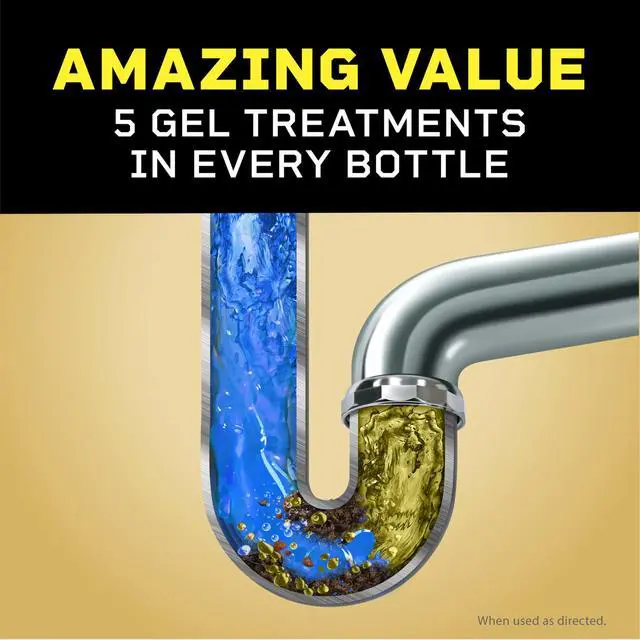 Alt view image 3 of 6 - Liquid-Plumr Pro-Strength Full Clog Destroyer, 80 Fluid Ounces, Bathroom & Kitchen Sinks, Shower and Tub Drain, Safe for Pipes, Liquid Drain Cleaner