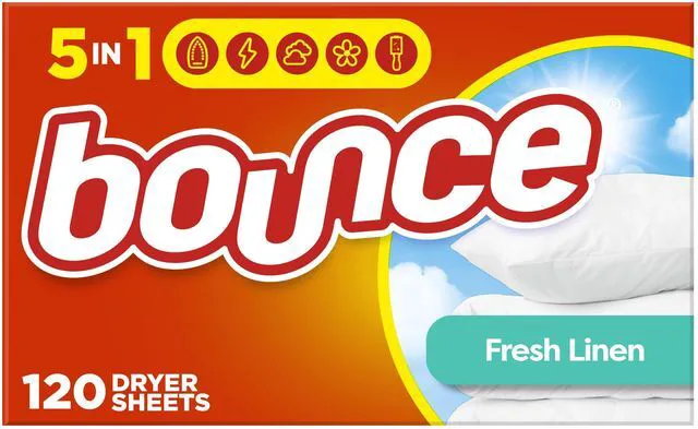 Main image of Bounce Fabric Softener Sheets Fresh Linen Scent 120 Count