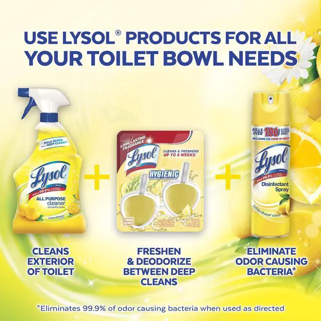Alt view image 5 of 6 - Lysol Automatic In-the-Bowl Toilet Cleaner, Cleans and Freshens Toilet Bowl, Lemon Breeze Scent (Pack of 2)