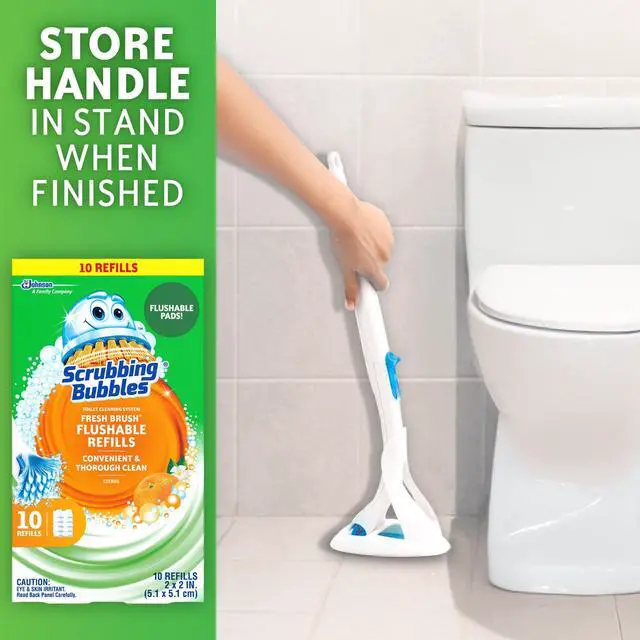 Alt view image 2 of 6 - Scrubbing Bubbles Fresh Brush Flushable Cleaner Refills, 10 Count (1-Pack)