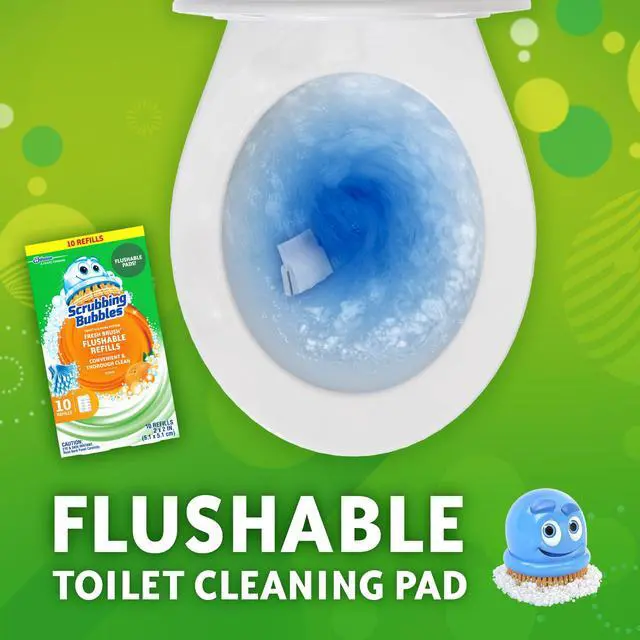 Alt view image 5 of 6 - Scrubbing Bubbles Fresh Brush Flushable Cleaner Refills, 10 Count (1-Pack)