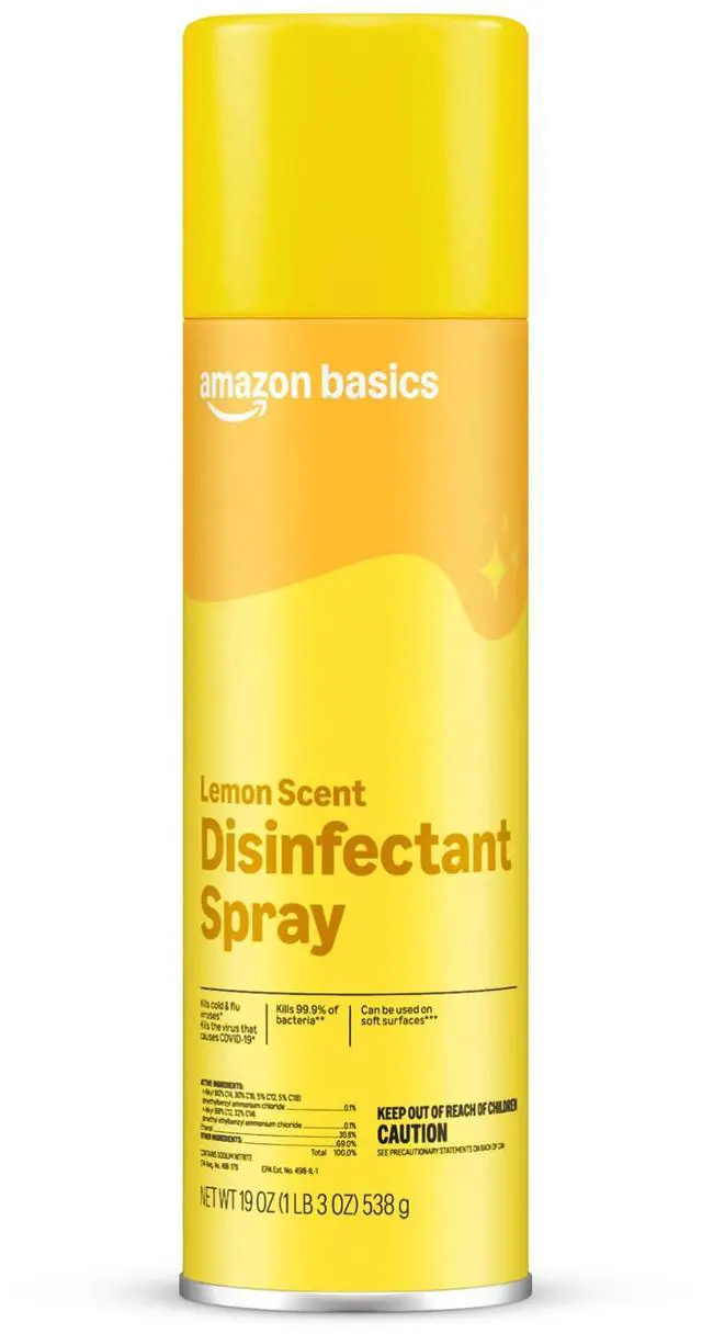 Main image of Amazon Basics Disinfectant Spray Lemon 19OZ Pack of 1
