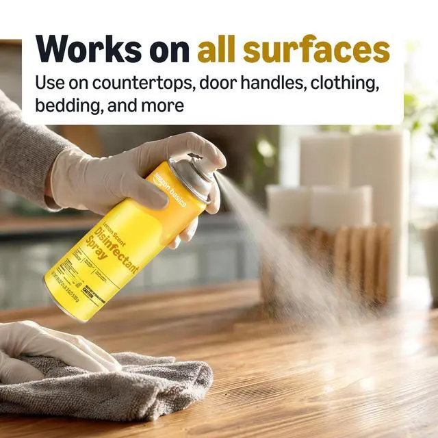 Alt view image 2 of 6 - Amazon Basics Disinfectant Spray Lemon 19OZ Pack of 1