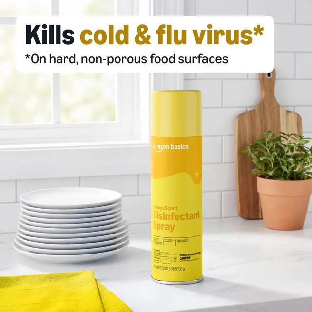 Alt view image 4 of 6 - Amazon Basics Disinfectant Spray Lemon 19OZ Pack of 1