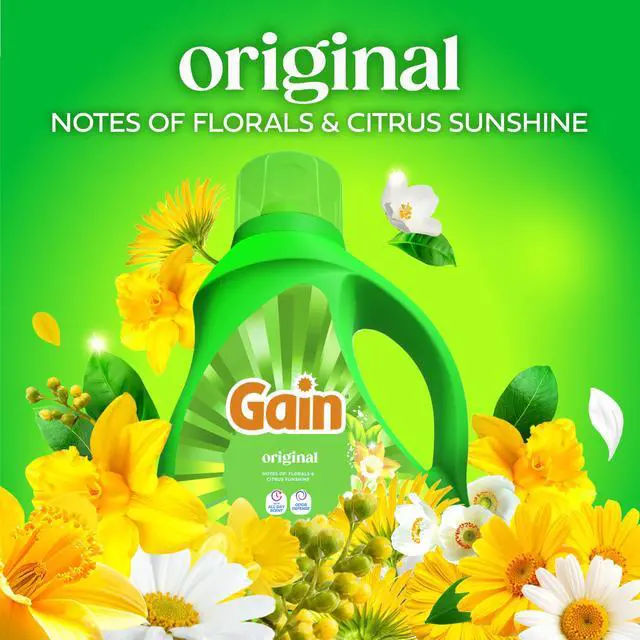 Alt view image 2 of 6 - Gain Liquid Laundry Detergent with Odor Defense, Original Scent, 81fl oz, 61Loads, for HE Washing Machines (Packaging May Vary)