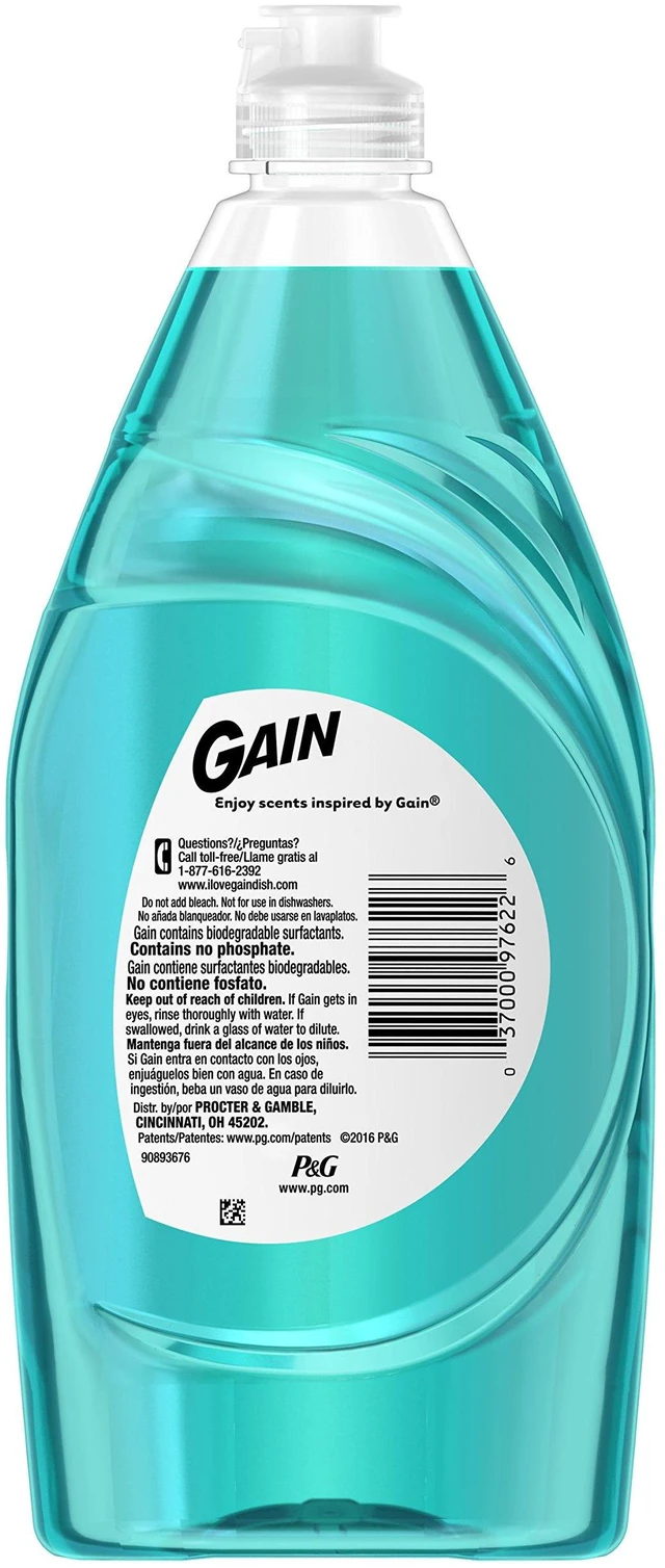 Alt view image 2 of 5 - Gain Ultra Bleach Alternative Dishwashing Liquid Soap, Honey Berry Hula, 21.6 fl oz