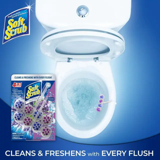 Alt view image 2 of 6 - Soft Scrub 4-in-1 Rim Hanger Toilet Bowl Cleaner, Lavender, 2 Count