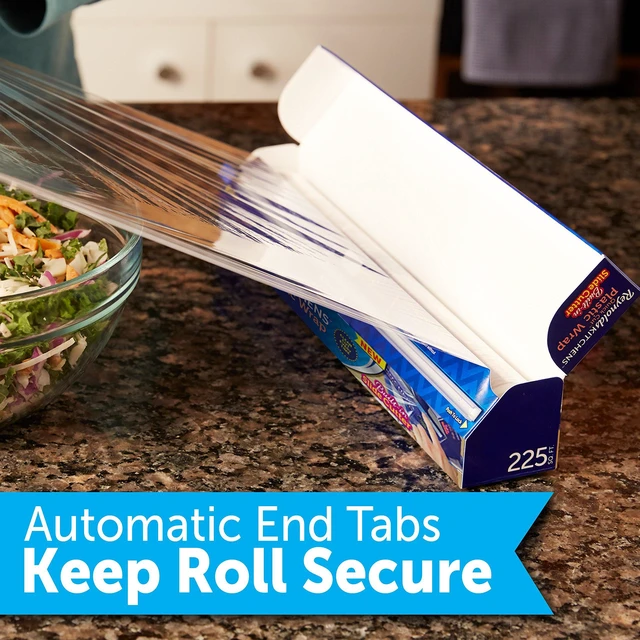 Alt view image 5 of 6 - Reynolds Kitchens Clear Plastic Wrap with Built-In Slide Cutter, 225sq ft