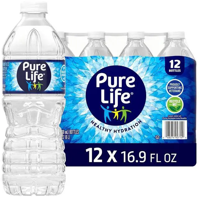 Main image of Pure Life Purified Bottled Water 12 Pack, 16.9 Fl Oz