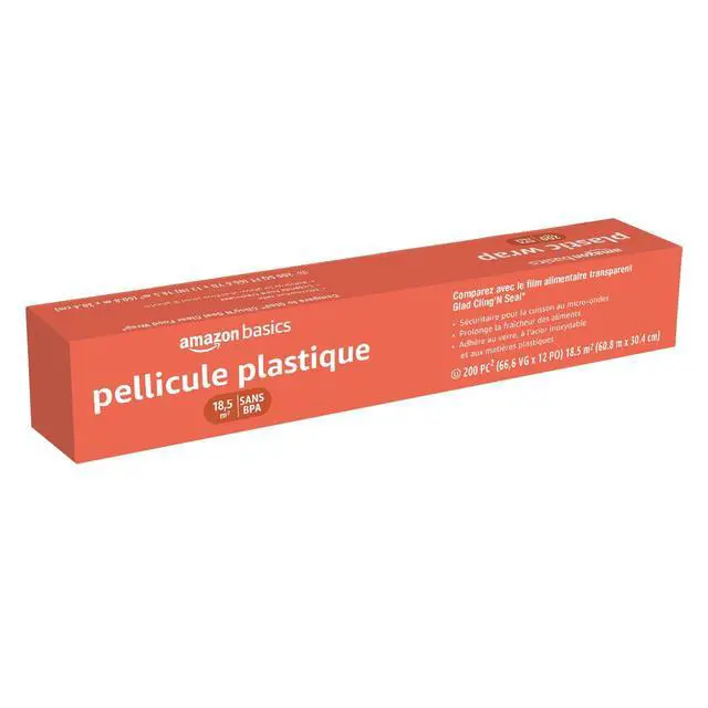 Alt view image 5 of 6 - Amazon Basics Plastic Food Wrap, BPA Free, Microwavable, 200 Sq Ft, Pack of 1