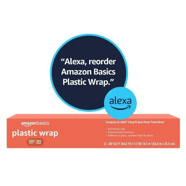 Alt view image 4 of 6 - Amazon Basics Plastic Food Wrap, BPA Free, Microwavable, 200 Sq Ft, Pack of 1