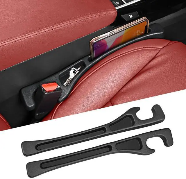 Main image of Car Seat Gap Filler and Organizer with Phone Holder, 2-Pack, Black, Fits Sedan, SUV, Truck