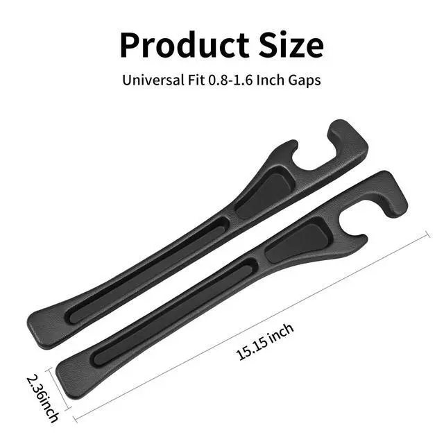 Alt view image 4 of 7 - Car Seat Gap Filler and Organizer with Phone Holder, 2-Pack, Black, Fits Sedan, SUV, Truck