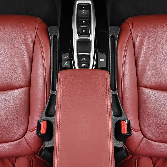 Alt view image 2 of 7 - Car Seat Gap Filler and Organizer with Phone Holder, 2-Pack, Black, Fits Sedan, SUV, Truck