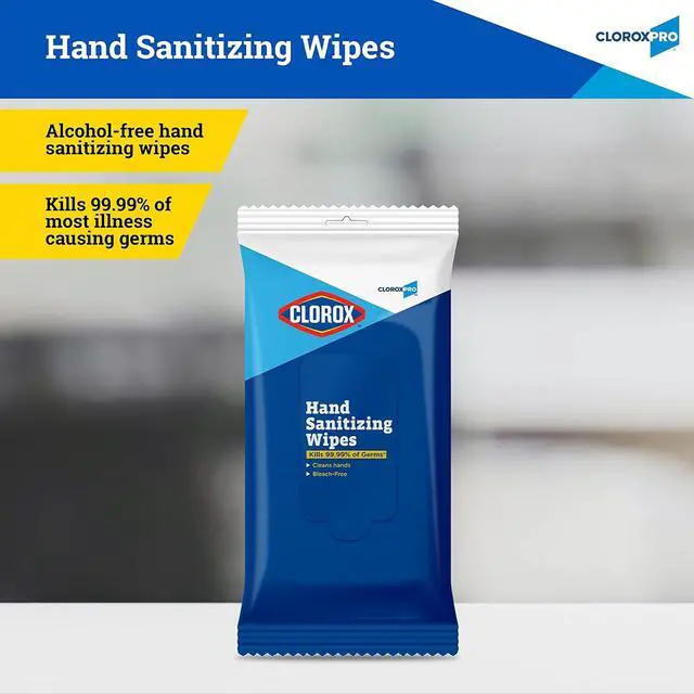 Alt view image 3 of 5 - Clorox Pro BZK Alcohol-Free Sanitizing Hand Wipes, 20 Count