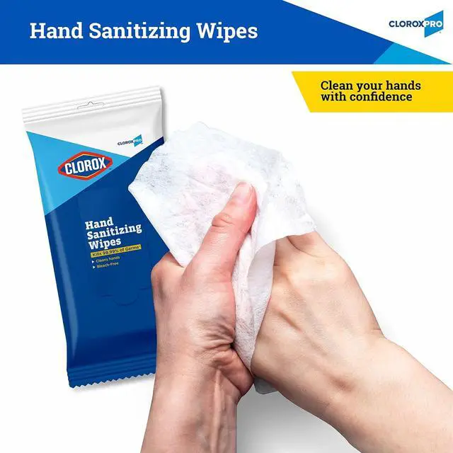 Alt view image 4 of 5 - Clorox Pro BZK Alcohol-Free Sanitizing Hand Wipes, 20 Count