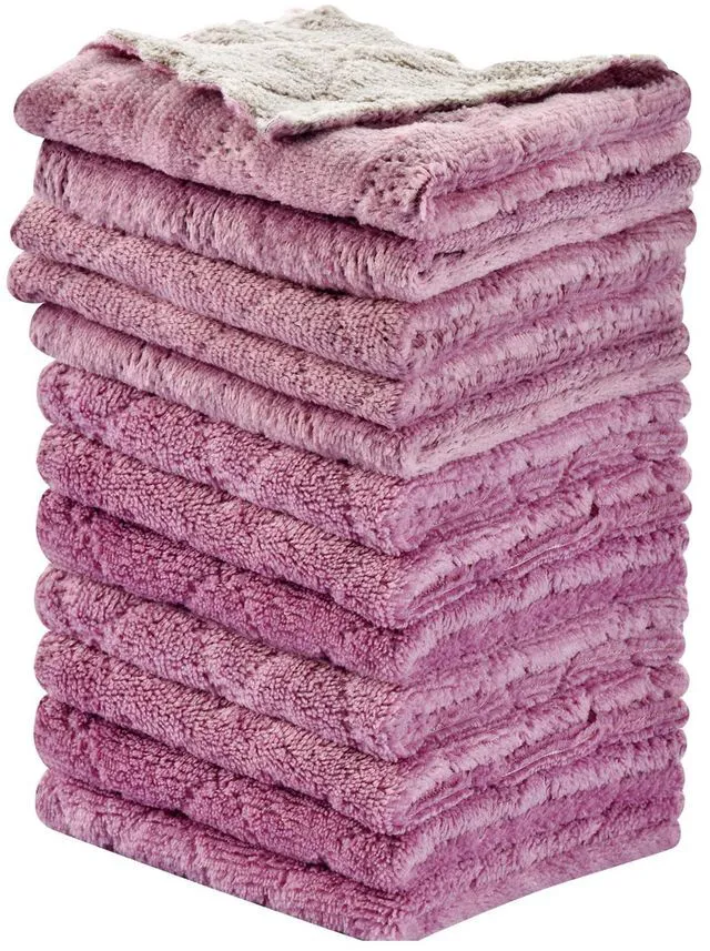 Main image of OstWony 12Pcs Kitchen Towels Dish Cloths 10x6in Reusable Cleaning Rags