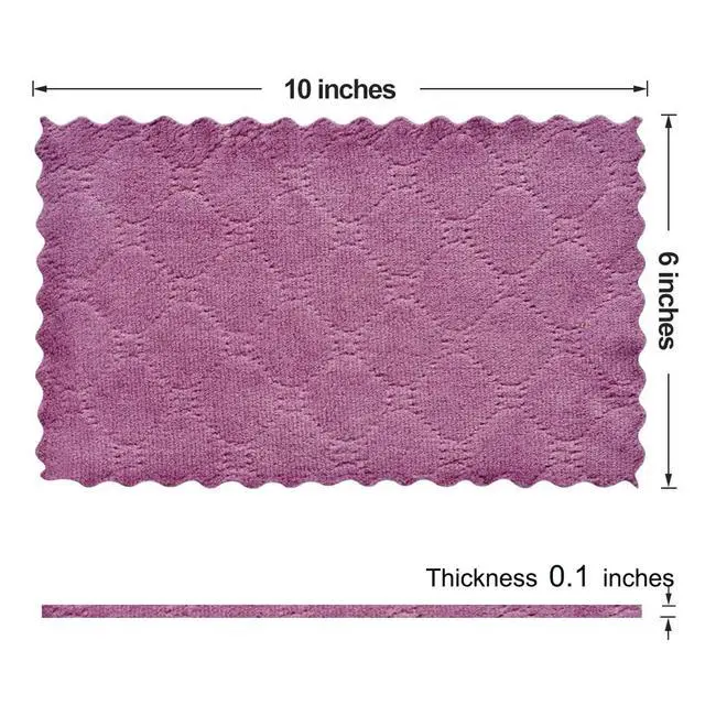 Alt view image 6 of 7 - OstWony 12Pcs Kitchen Towels Dish Cloths 10x6in Reusable Cleaning Rags