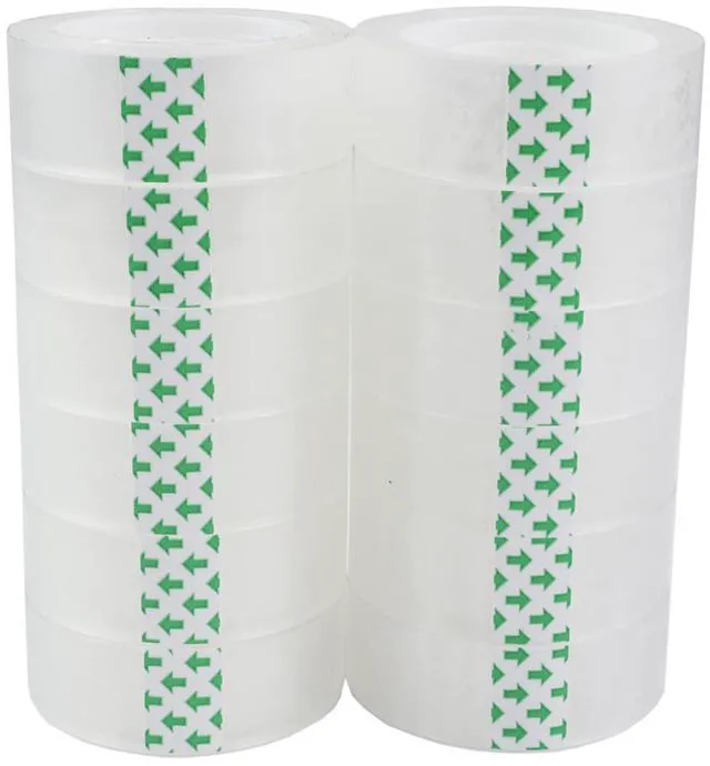 Main image of 12 Rolls Transparent Tape Refills, 3/4 x 1000 Inches, 1-Inch Core, for Office Home School