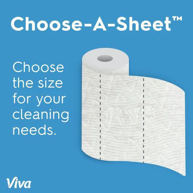Alt view image 2 of 6 - Viva Multi-Surface Cloth Paper Towels, 3 Double Rolls, 110 Sheets per Roll
