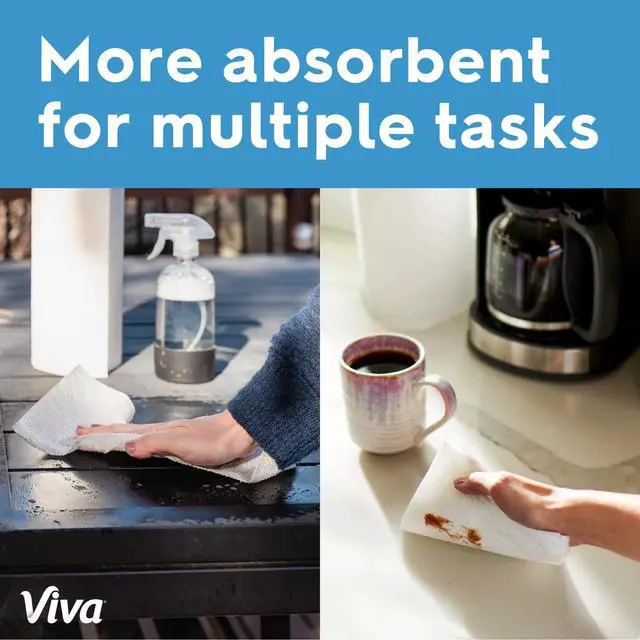 Alt view image 6 of 6 - Viva Multi-Surface Cloth Paper Towels, 3 Double Rolls, 110 Sheets per Roll
