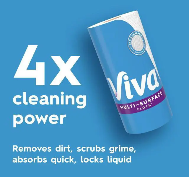Alt view image 5 of 6 - Viva Multi-Surface Cloth Paper Towels, 3 Double Rolls, 110 Sheets per Roll