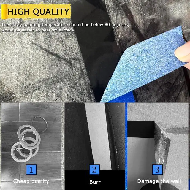 Alt view image 4 of 6 - 4 Rolls Premium Blue Painters Tape, 0.94in x 22yd (88yd Total), No Residue, Easy Removal, Multi-Purpose for Painting, DIY, Crafts, Decoration, Labeling
