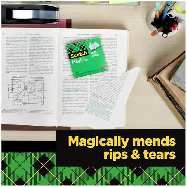 Alt view image 4 of 7 - Scotch Magic Tape Invisible, 1 Roll, Home Office and School Supplies