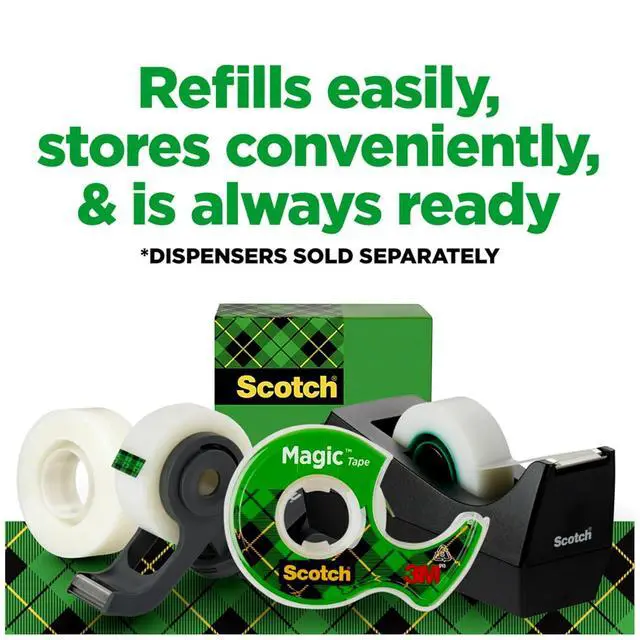 Alt view image 3 of 7 - Scotch Magic Tape Invisible, 1 Roll, Home Office and School Supplies