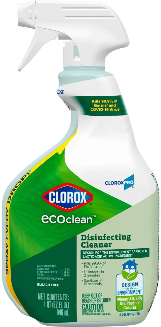 Main image of CloroxPro EcoClean Disinfecting Cleaner Spray Bottle, 32fl oz
