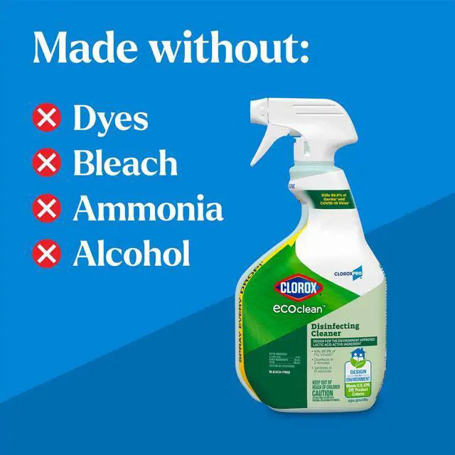 Alt view image 7 of 7 - CloroxPro EcoClean Disinfecting Cleaner Spray Bottle, 32fl oz