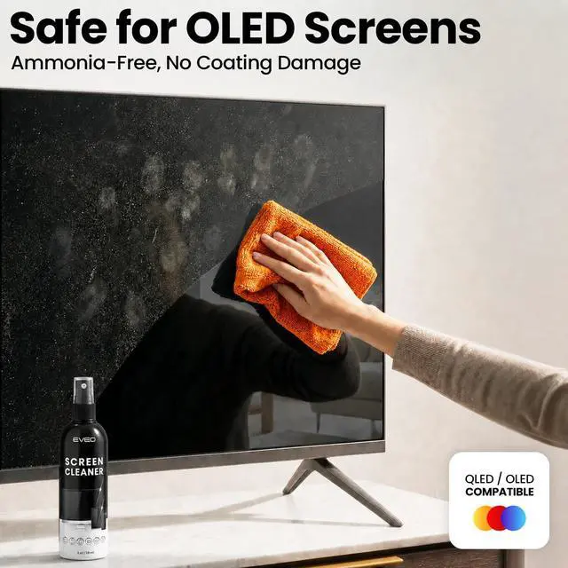 Alt view image 5 of 6 - Screen Cleaner Spray and Microfiber Cloth Kit for TV, Monitor, Laptop, MacBook, iPad, iPhone, Car and Electronic Devices - 2 Pack