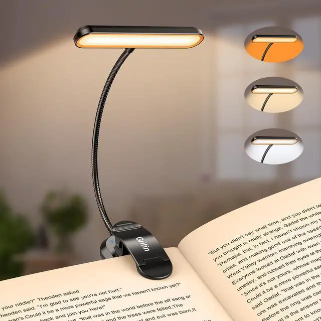 Main image of Gritin Rechargeable Book Light with 19 LED for Reading in Bed