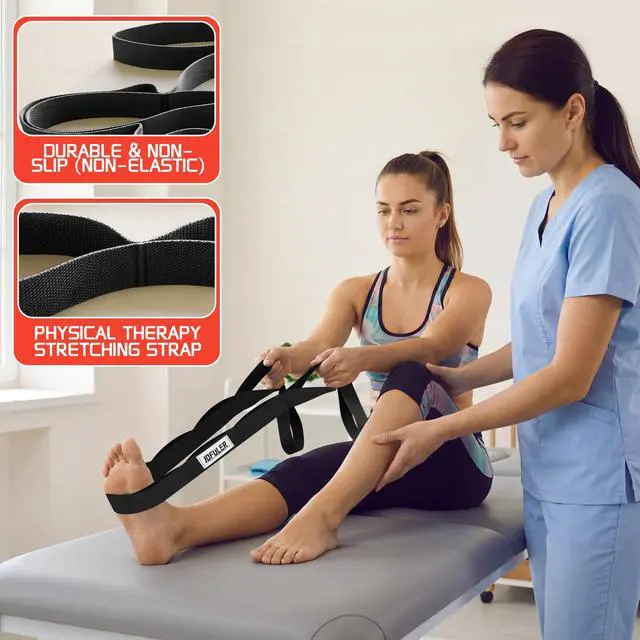 Alt view image 2 of 7 - 10 Loops Stretching Strap for Physical Therapy and Home Rehab