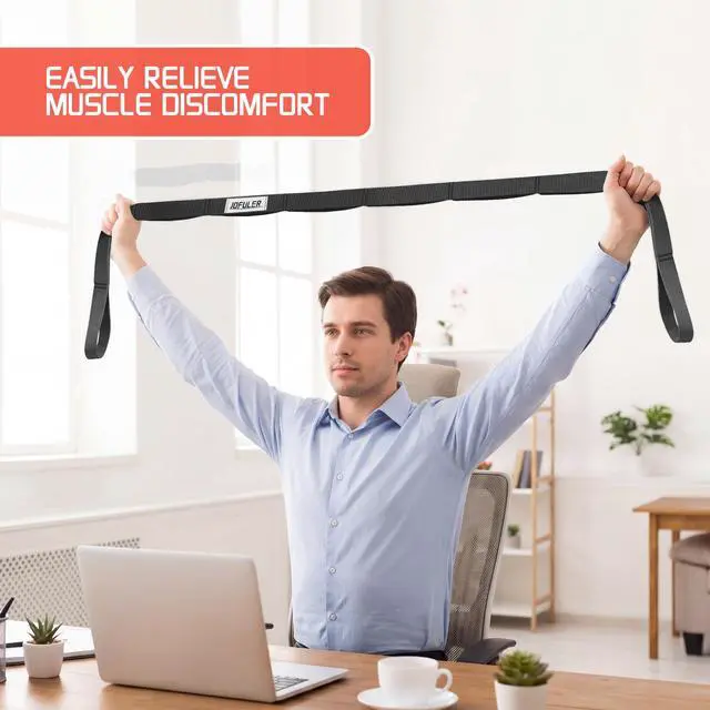 Alt view image 5 of 7 - 10 Loops Stretching Strap for Physical Therapy and Home Rehab